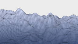 Digital terrain mesh in blue, depicting undulating hills and valleys against a light gray background.